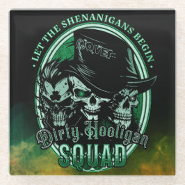 Posavasos De Vidrio Sucio Escuadrón de Hooligan