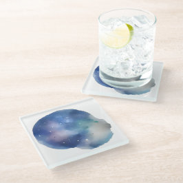 Posavasos De Vidrio Sueños celestes: Una exploración acuarela