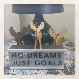Posavasos De Vidrio Sueños de renos inspirados: vacaciones motivaciona