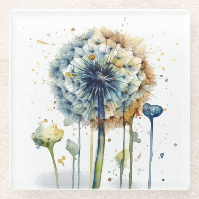 Posavasos De Vidrio Sueños en flor, personalizado (Anverso)