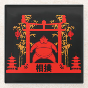 Posavasos De Vidrio Sumo Wrestler