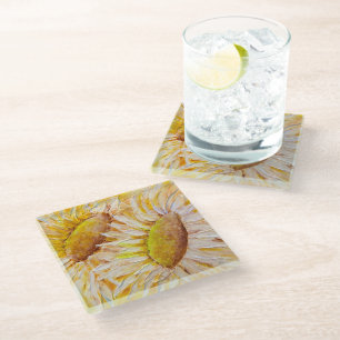 Posavasos De Vidrio Sunflowers Outdoor
