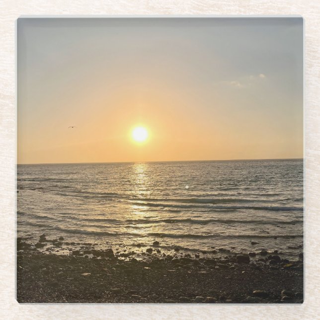 Posavasos De Vidrio Sunset (Anverso)