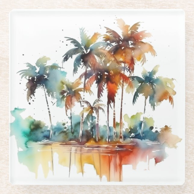 Posavasos De Vidrio Sunset Grove (Anverso)