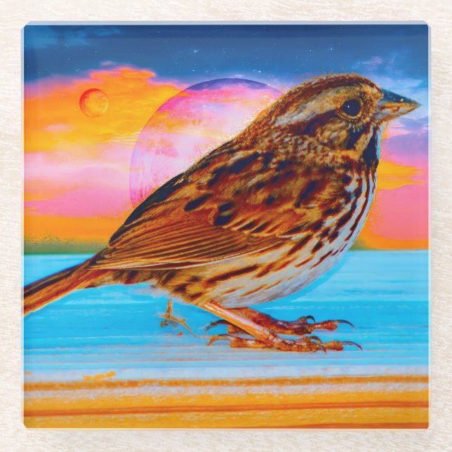 Posavasos De Vidrio Sunset Melody (Anverso)