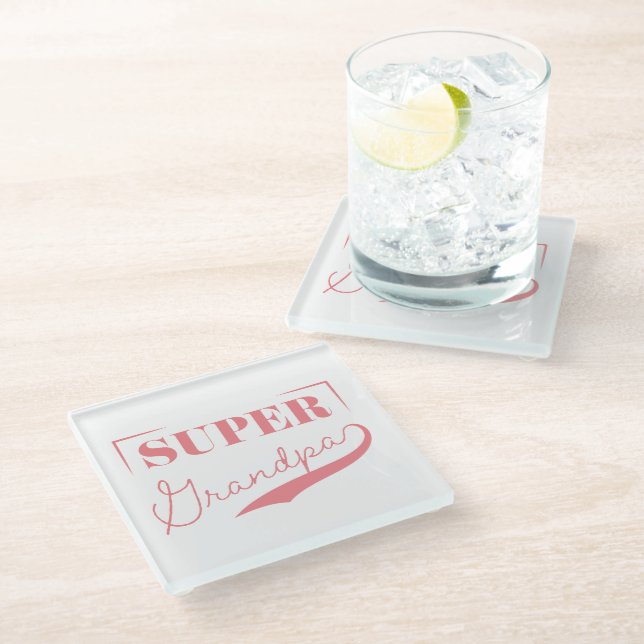 Posavasos De Vidrio Super Abuelo (Angular)