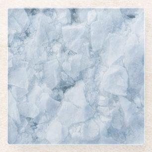 Posavasos De Vidrio Superficie de Hielo Agrietado (Estilo 3) Pintura a