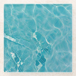 Posavasos De Vidrio Superficie del Agua (Estilo 1) Pintura al Óleo