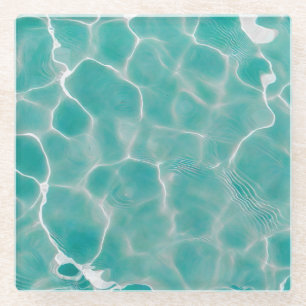 Posavasos De Vidrio Superficie del Agua (Estilo 7) Pintura al Óleo