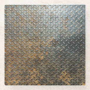 Posavasos De Vidrio Superficie metálica, fondo de textura reflectante.