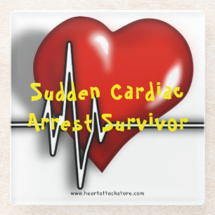 Posavasos De Vidrio Superviviente súbito del fallo cardiaco