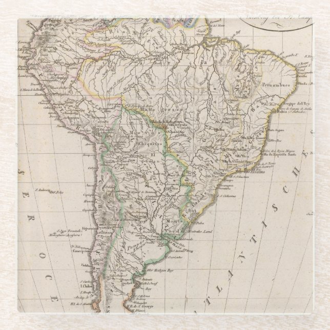 Posavasos De Vidrio Suramérica 8 (Anverso)