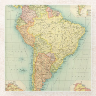 Posavasos De Vidrio Suramérica política