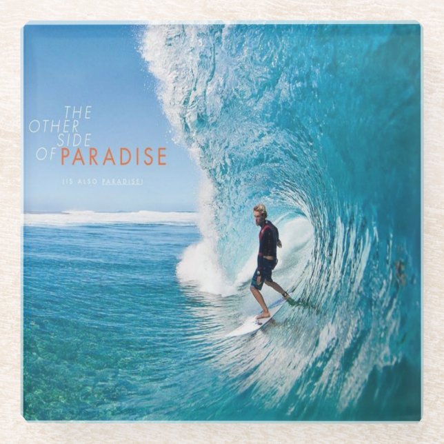 Posavasos De Vidrio Surf (Anverso)