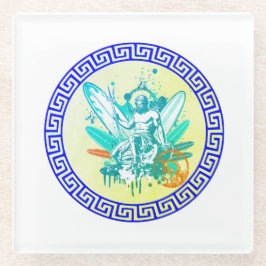 Posavasos De Vidrio Surfing Poseidon