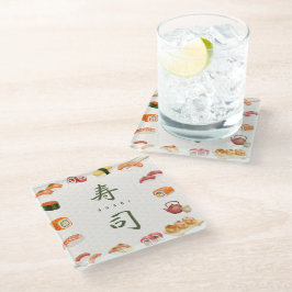 Posavasos De Vidrio Sushi Party Invitation　寿司