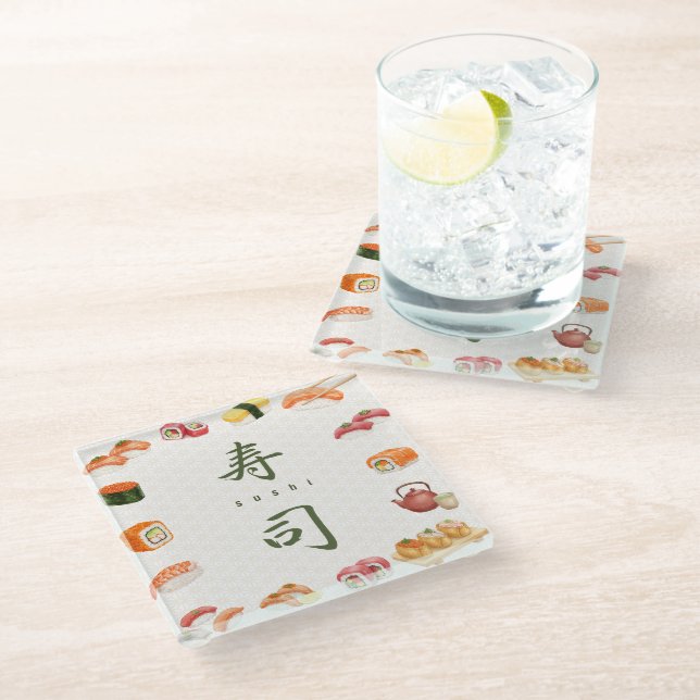 Posavasos De Vidrio Sushi Party Invitation　寿司 (Angular)