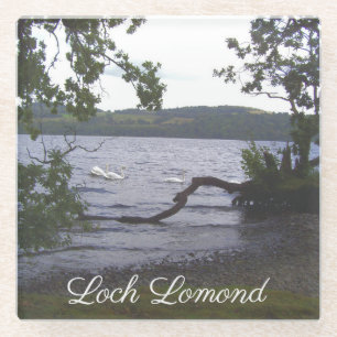 Posavasos De Vidrio Swans en Loch Lomond