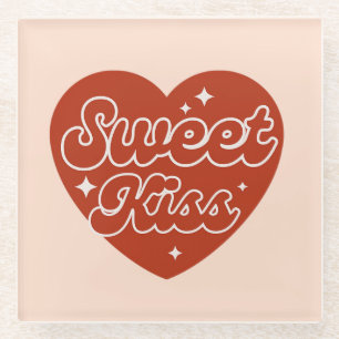 Posavasos de vidrio Sweet Kiss
