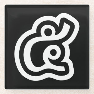 Posavasos De Vidrio Tailandia Número 5 / 5 / ๕ (Haa/Ha) Guión tailandé