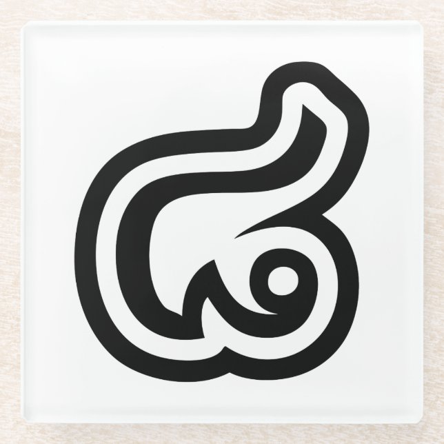 Posavasos De Vidrio Tailandia Número 8 / Ocho / ๘ (Malo/Paet) Tailandé (Anverso)