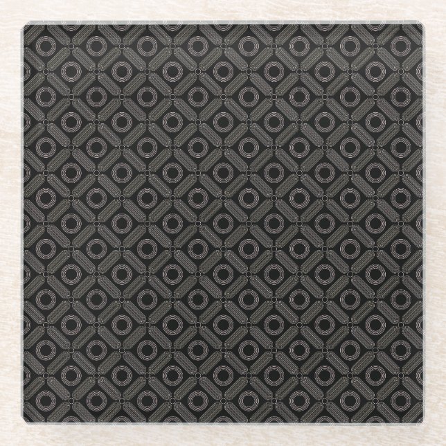 Posavasos De Vidrio Tan formas como el negro (Anverso)
