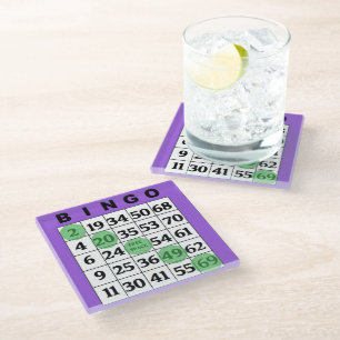 Posavasos De Vidrio Tarjeta BINGO