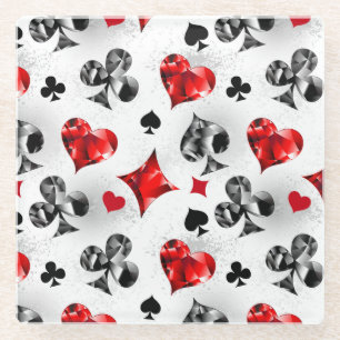 Posavasos De Vidrio Tarjeta de juego de jugador de póquer se adapta a 