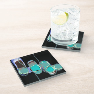 Posavasos De Vidrio Tarjeta plana
