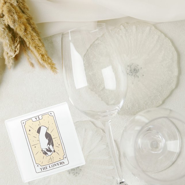 Posavasos De Vidrio Tarot Cards | Ducha de novia | BODA | Neutros (Subido por el creador)