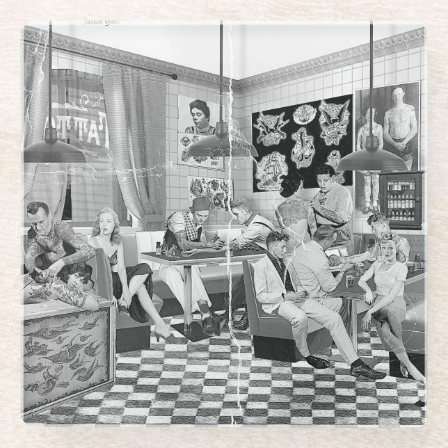 Posavasos De Vidrio Tattoo You! (Anverso)