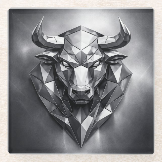 Posavasos De Vidrio taurus zodiac sign (Anverso)