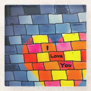 Posavasos De Vidrio Te Amo La Pascua