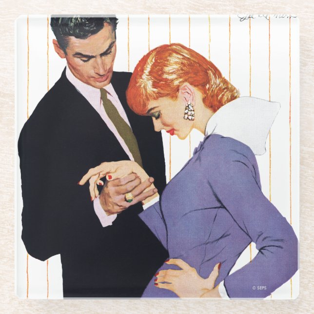 Posavasos De Vidrio Te Amo, Mamá Chica (Anverso)