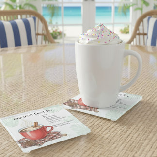 Posavasos De Vidrio Té de cacao con canela
