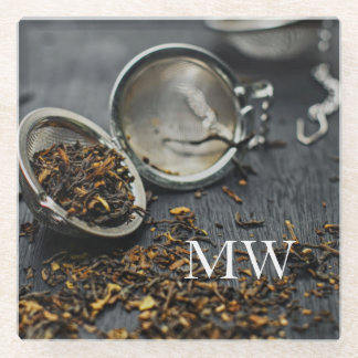Posavasos De Vidrio Té monograma