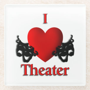 Posavasos De Vidrio Teatro I Heart