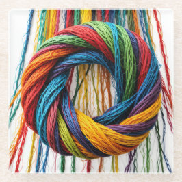 Posavasos De Vidrio Tejido de unidad