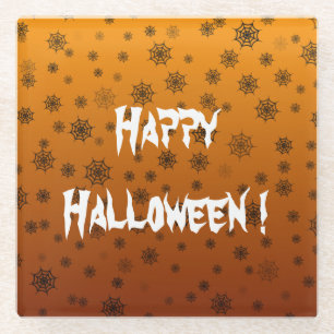 Posavasos De Vidrio Telaraña de Halloween