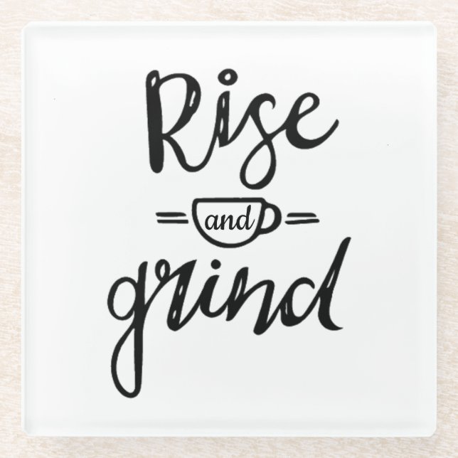 Posavasos De Vidrio Tema del café (Anverso)