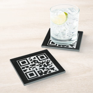 Posavasos De Vidrio Tener un buen día de código QR