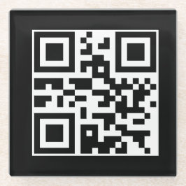 Posavasos De Vidrio Tener un buen día de código QR