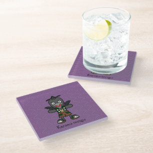 Posavasos De Vidrio Tengu del cuervo japonés: Yokai Personalizado