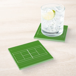 Posavasos De Vidrio TENNIS COURT LINE MARKING Vidrio Coaster