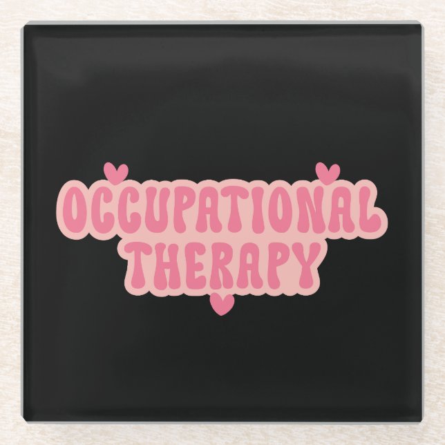 Posavasos De Vidrio Terapia ocupacional (Anverso)