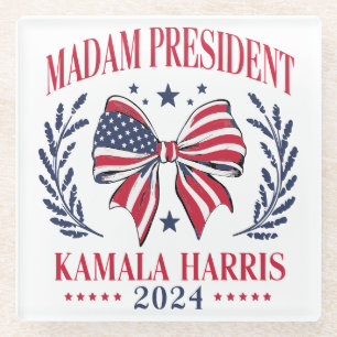 Posavasos De Vidrio Terminemos el trabajo Kamala Harris 2024 Votación
