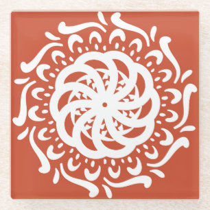 Posavasos De Vidrio Terracotta Mandala