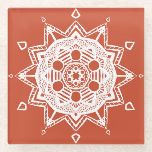 Posavasos De Vidrio Terracotta Mandala