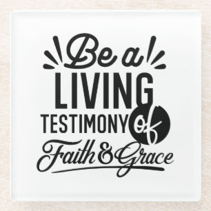 Posavasos De Vidrio Testimonio Vivo Cita Bíblica Motivación Cristiana