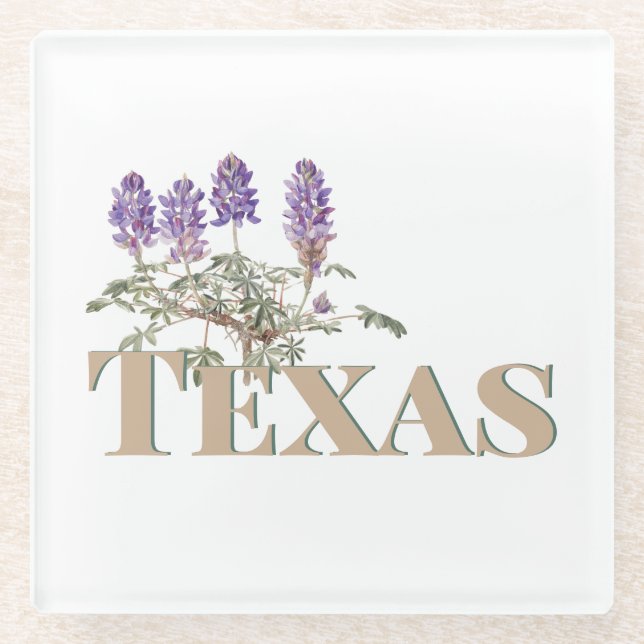 Posavasos De Vidrio Texas Bluebonnet 2 (Anverso)